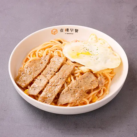 經典蘑菇鐵板麵套餐